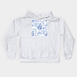 Unpopular: Blue Toile Kids Hoodie